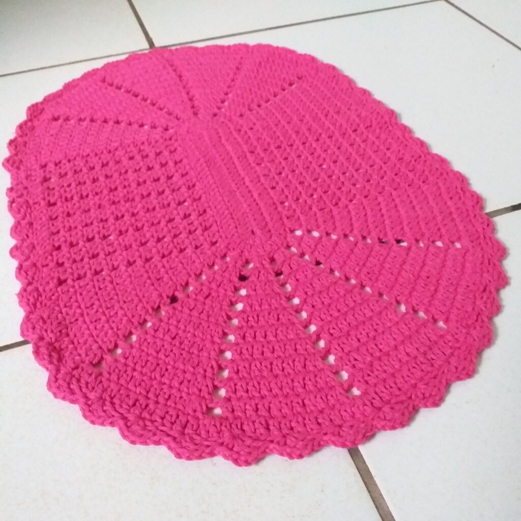 Tapete de Crochê Rosa