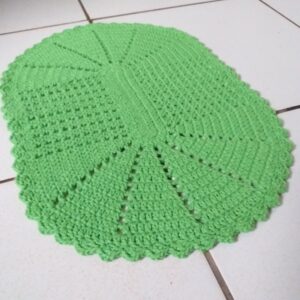 Tapete de Crochê Verde