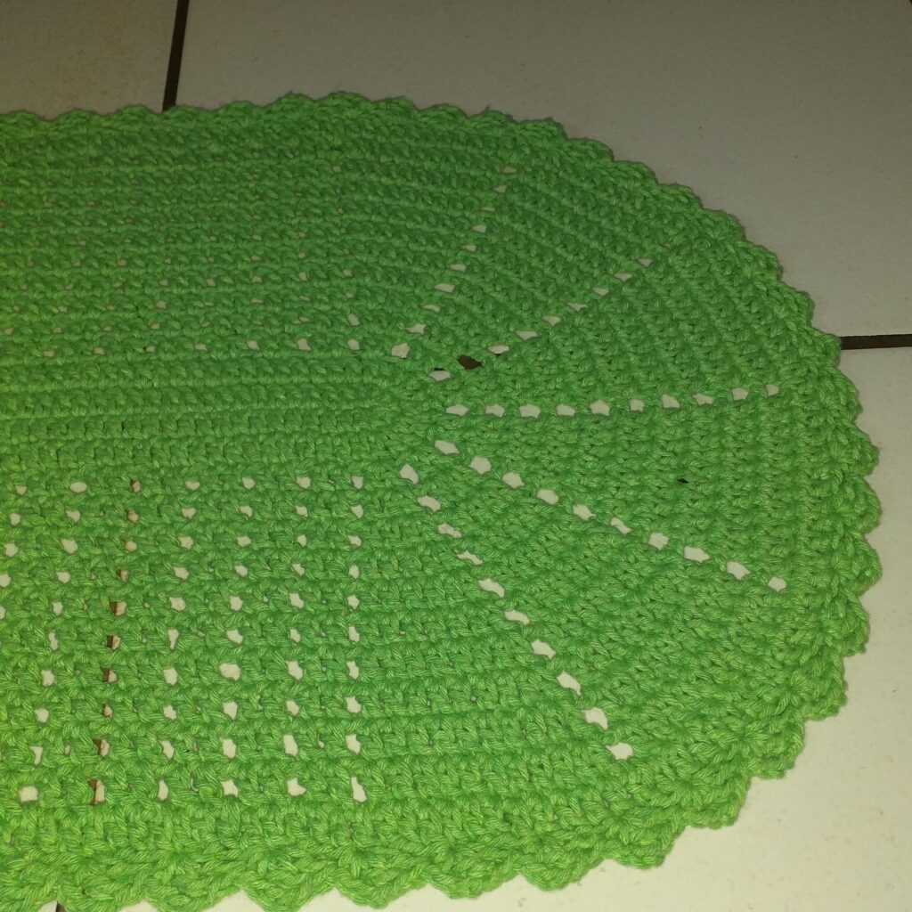 Tapete de Crochê Verde