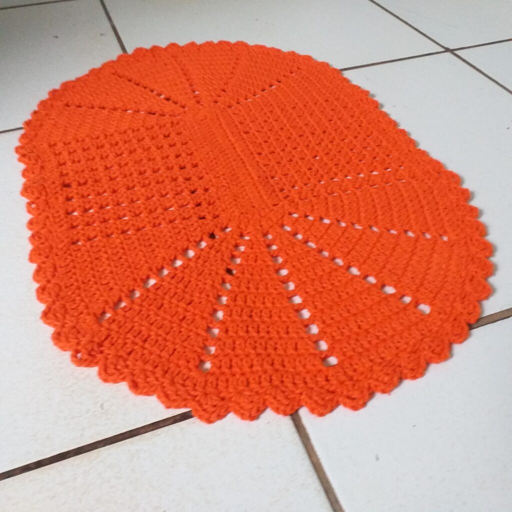 Tapete de Crochê Laranja