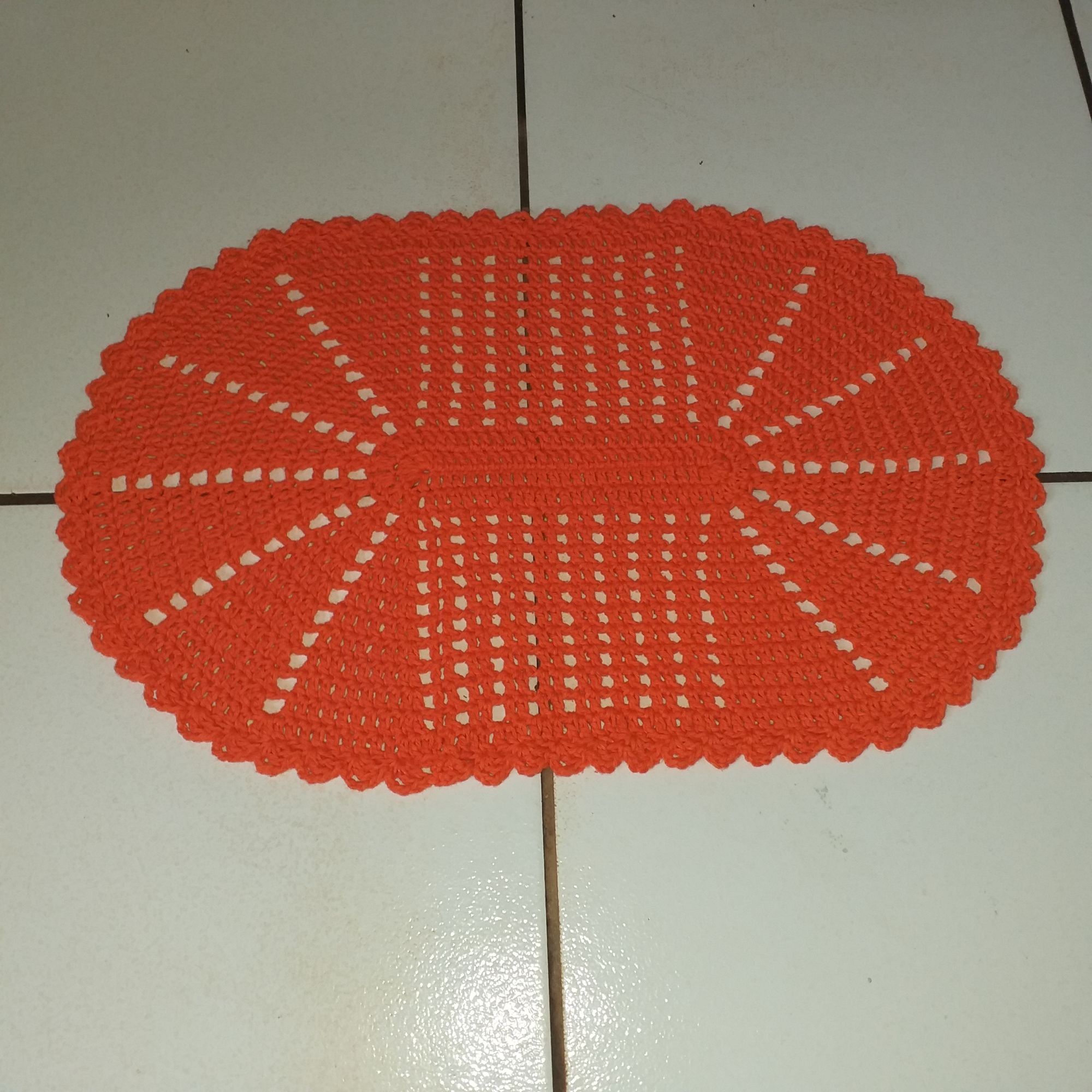 Tapete de Crochê Laranja