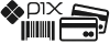 Pix, Cartão e Boleto
