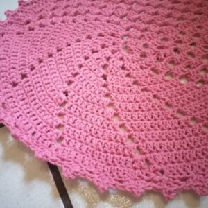 Tapete de Crochê Aspiral Rosa